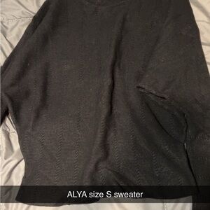 Alya Black Cowl Neck Sweater